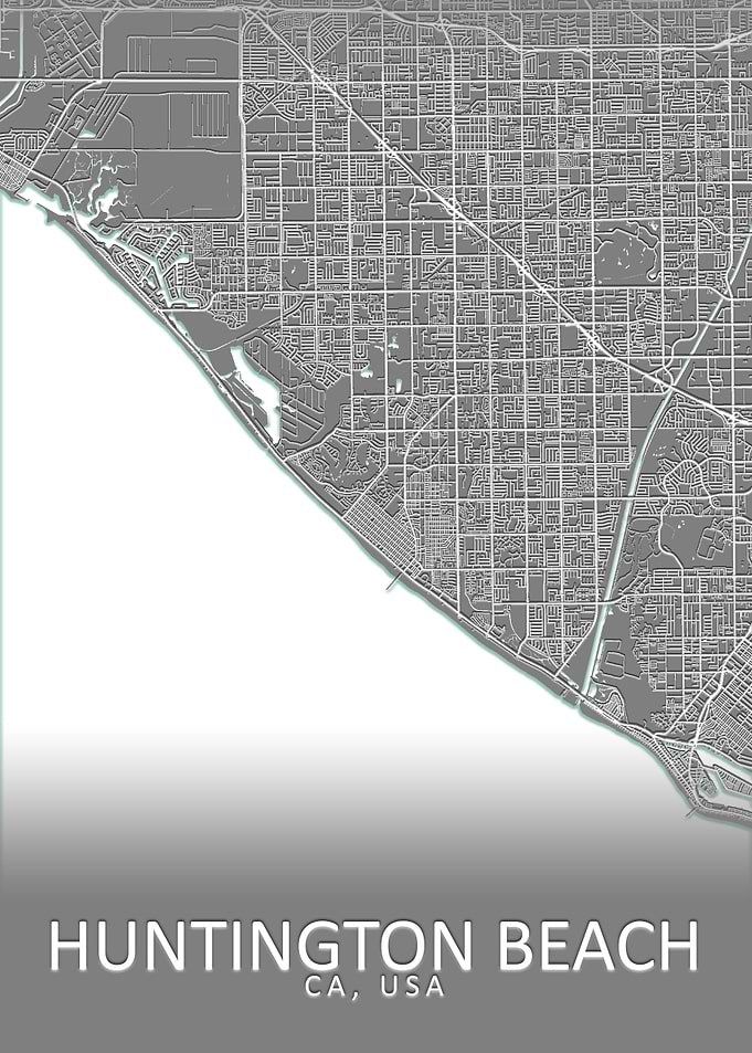 Huntington Beach USA Map