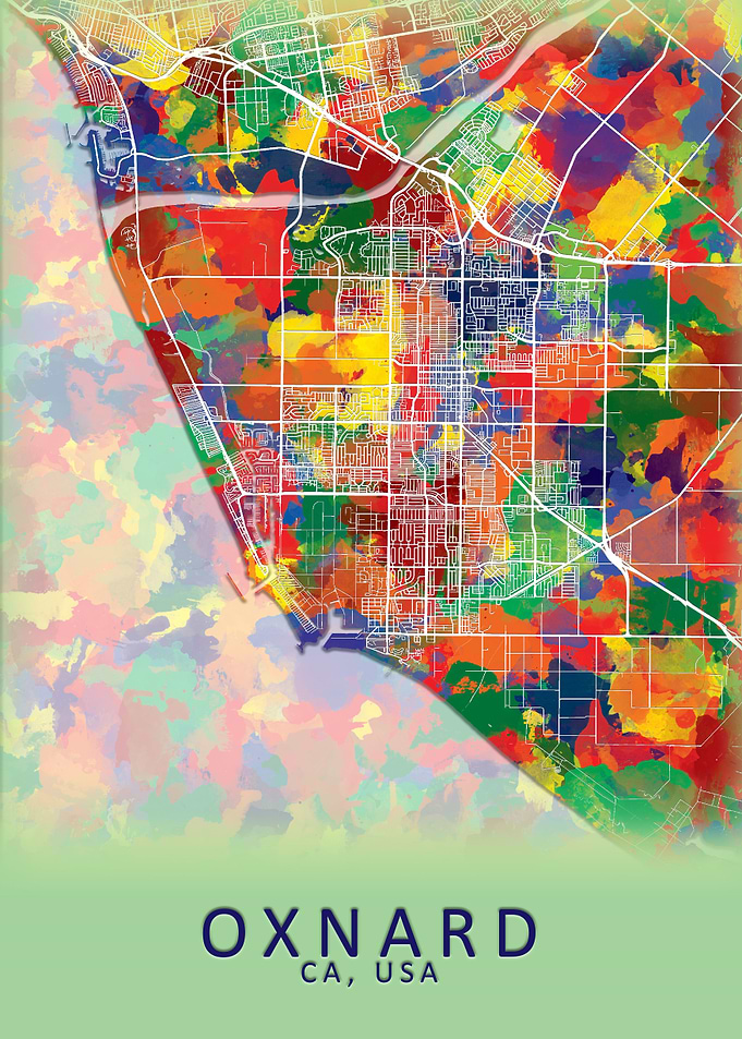Oxnard CA USA City Map