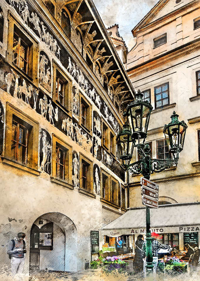 Prague city art