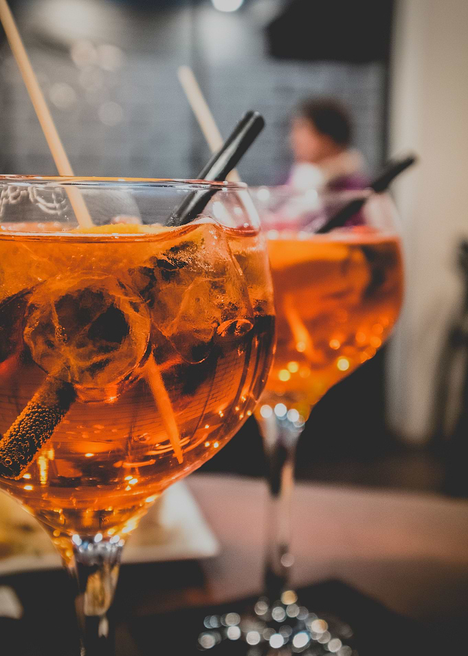 Classic old wine in glass