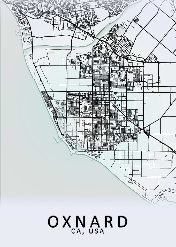 Oxnard CA USA City Map