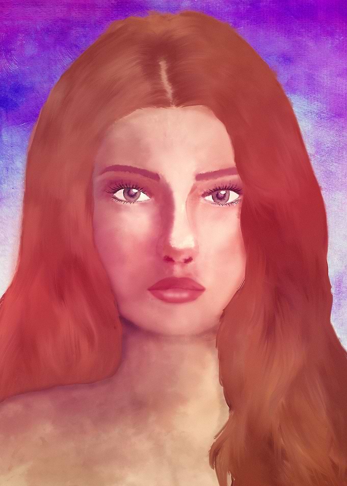 Woman in painting