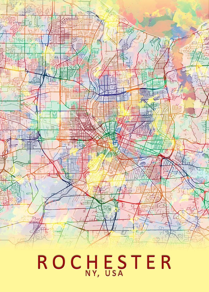 Rochester USA City Map