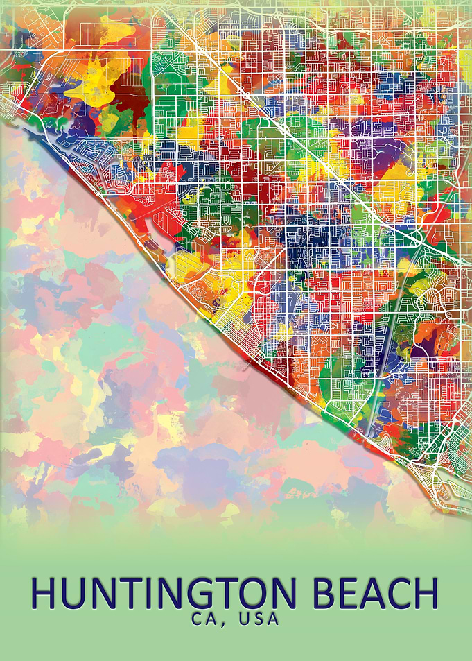 Huntington Beach USA Map