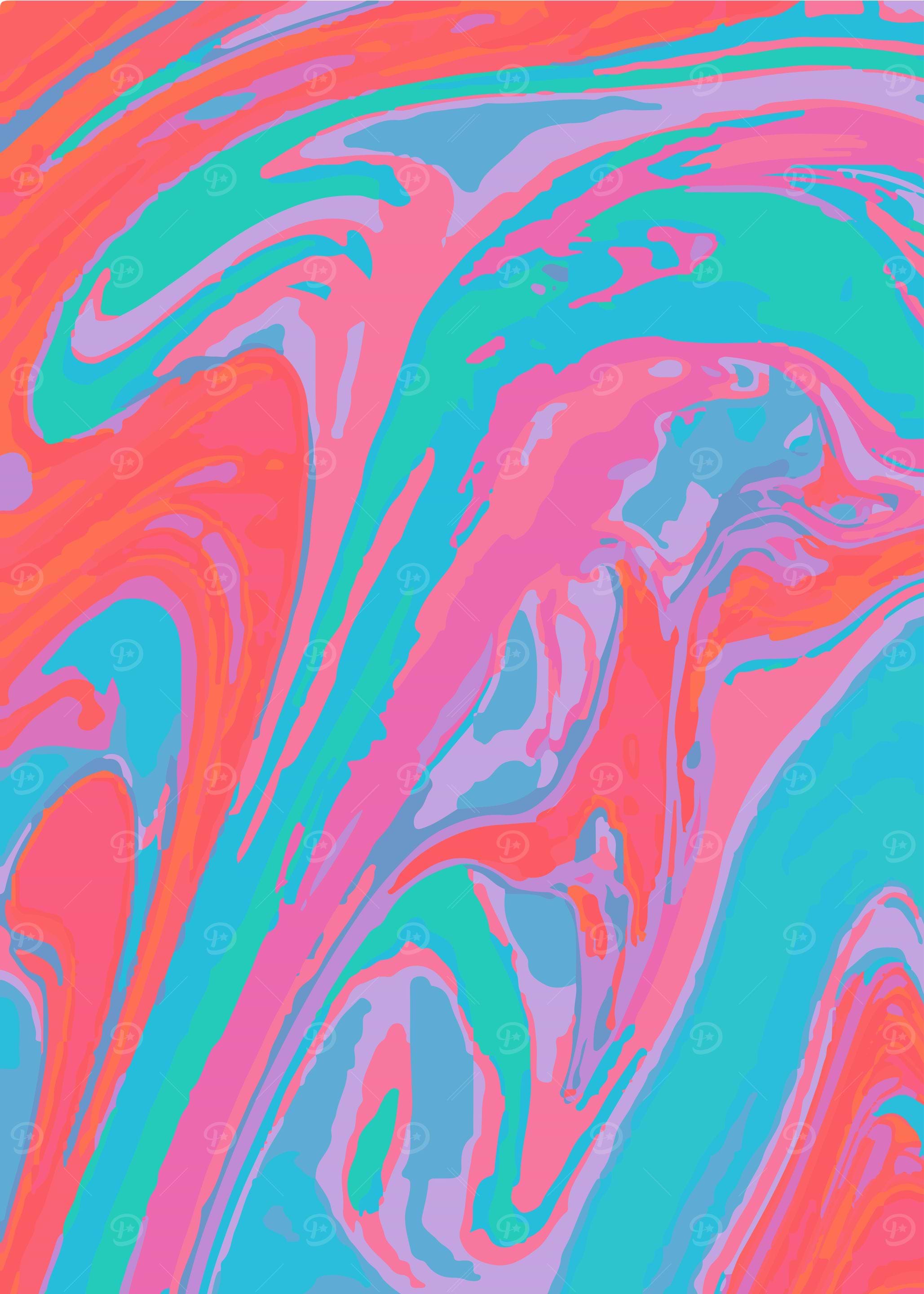 Abstract neon color combo