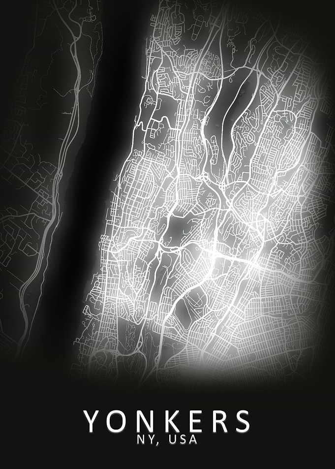 Yonkers NY USA City Map
