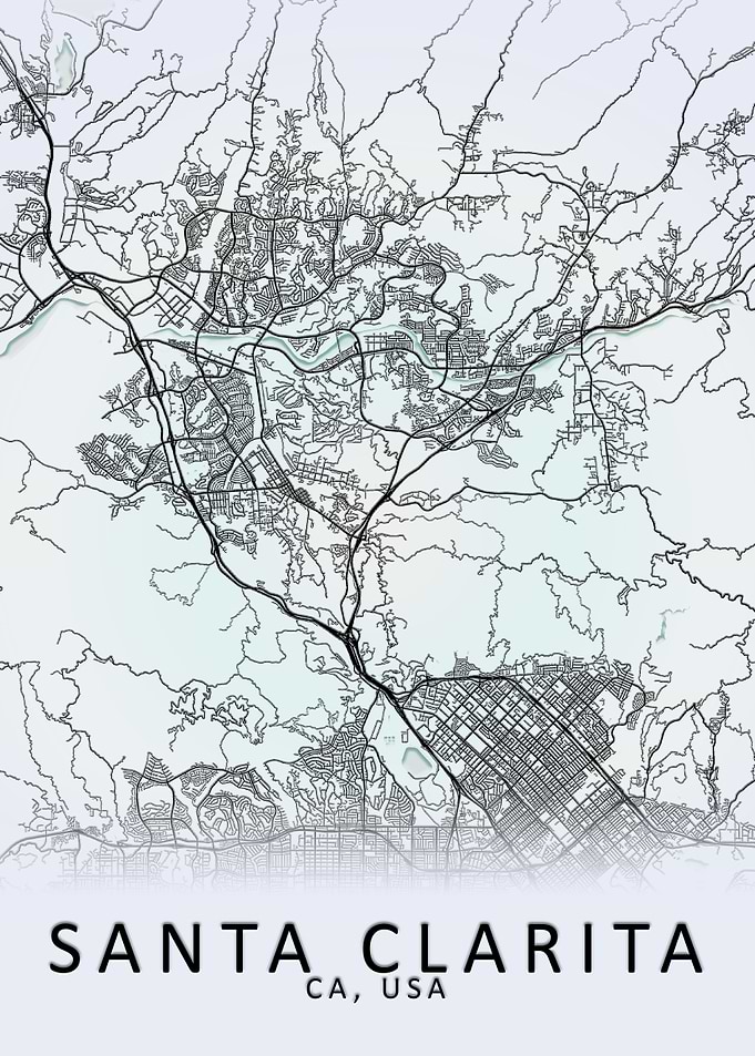 Santa Clarita USA City Map