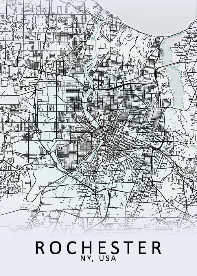 Rochester USA City Map