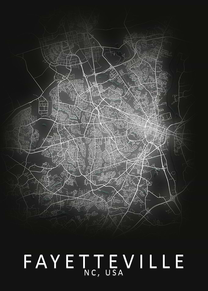 Fayetteville USA City Map