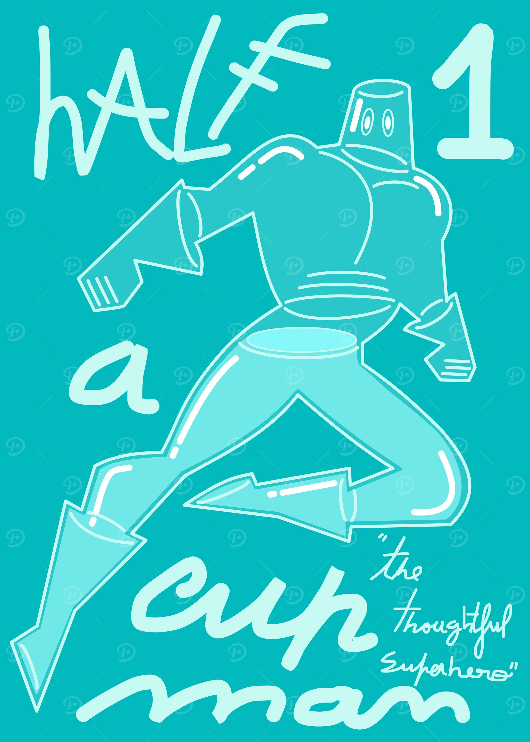 Half a cup man