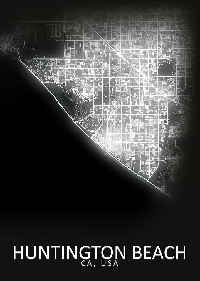 Huntington Beach USA Map