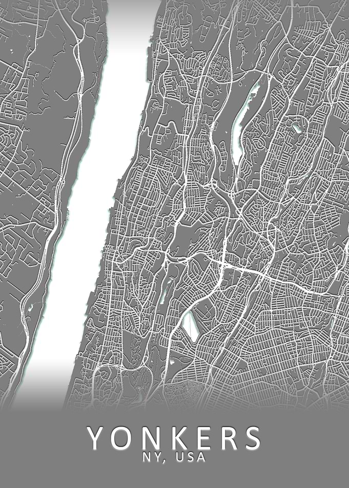 Yonkers NY USA City Map