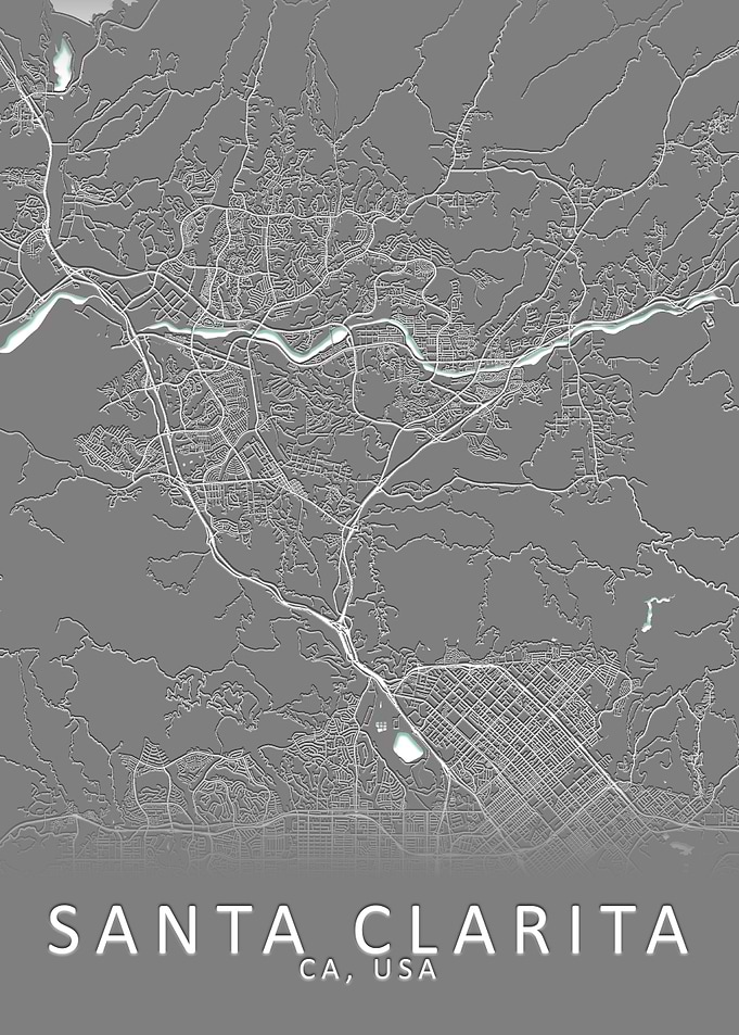Santa Clarita USA City Map