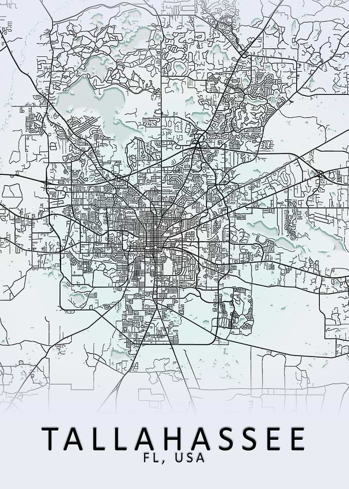 Tallahassee USA City Map