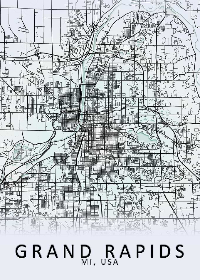Grand Rapids USA City Map