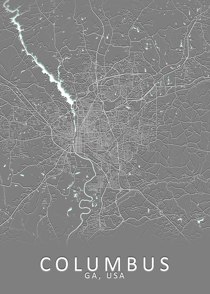 Columbus GA USA City Map