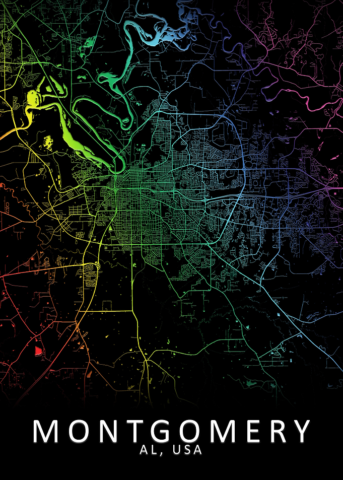 Montgomery AL USA City Map