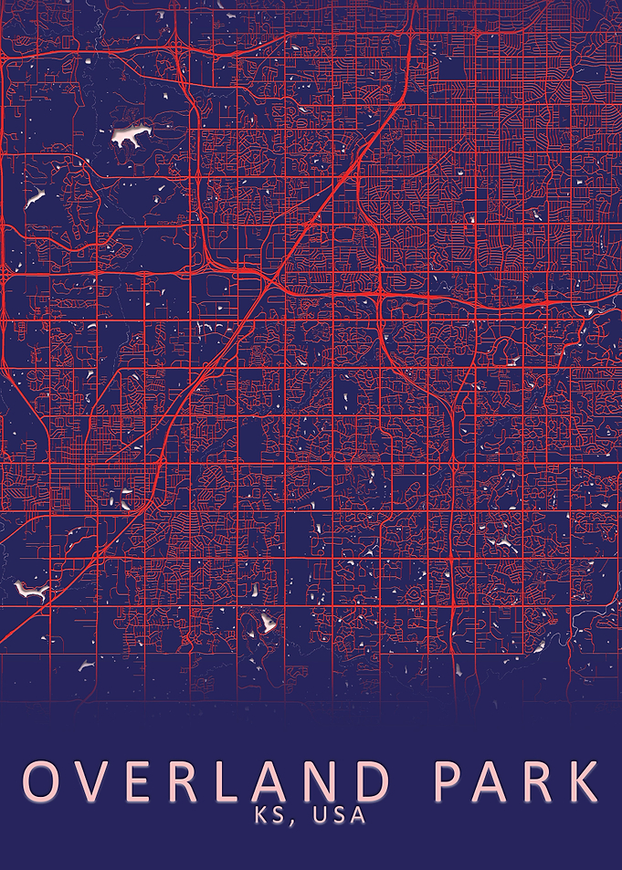 Overland Park USA City Map