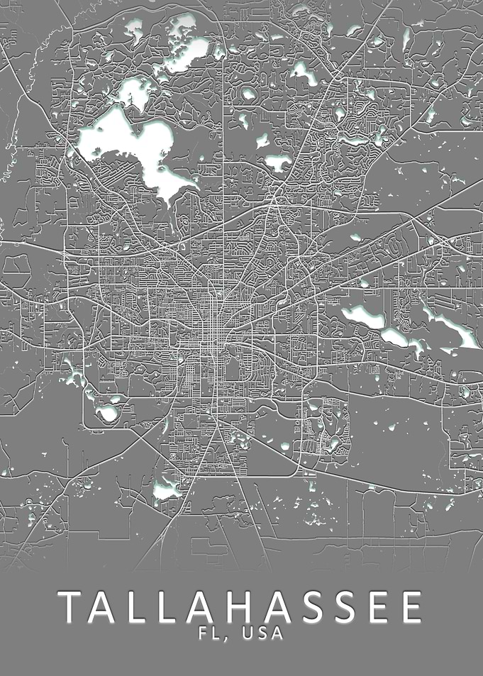 Tallahassee USA City Map