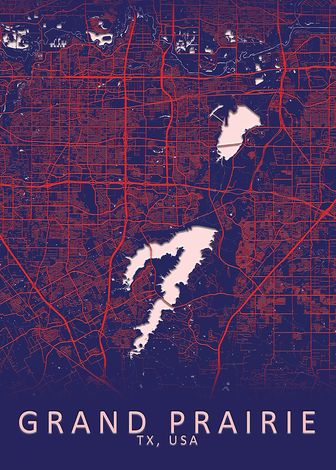 Grand Prairie USA City Map