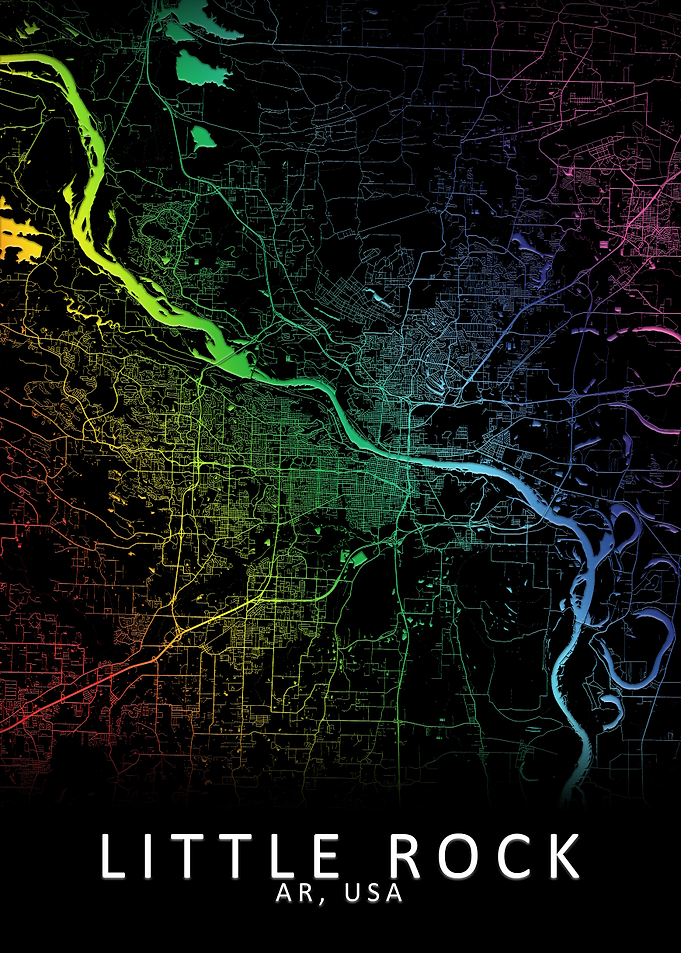 Little Rock USA City Map