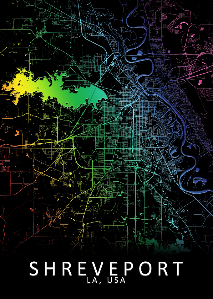 Shreveport LA USA City Map