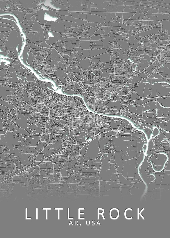 Little Rock USA City Map