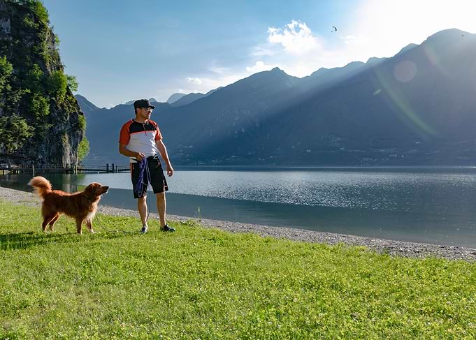 A man and his dog