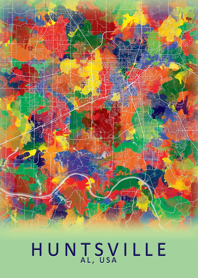 Huntsville AL USA City Map