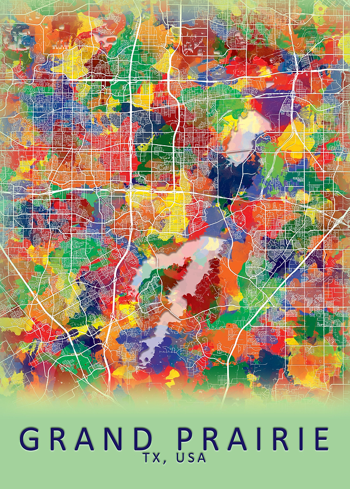 Grand Prairie USA City Map