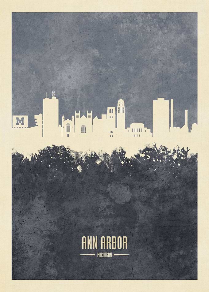 Ann Arbor Michigan Skyline