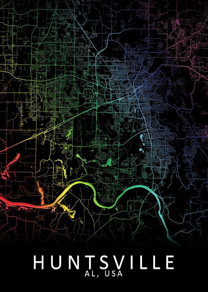Huntsville AL USA City Map