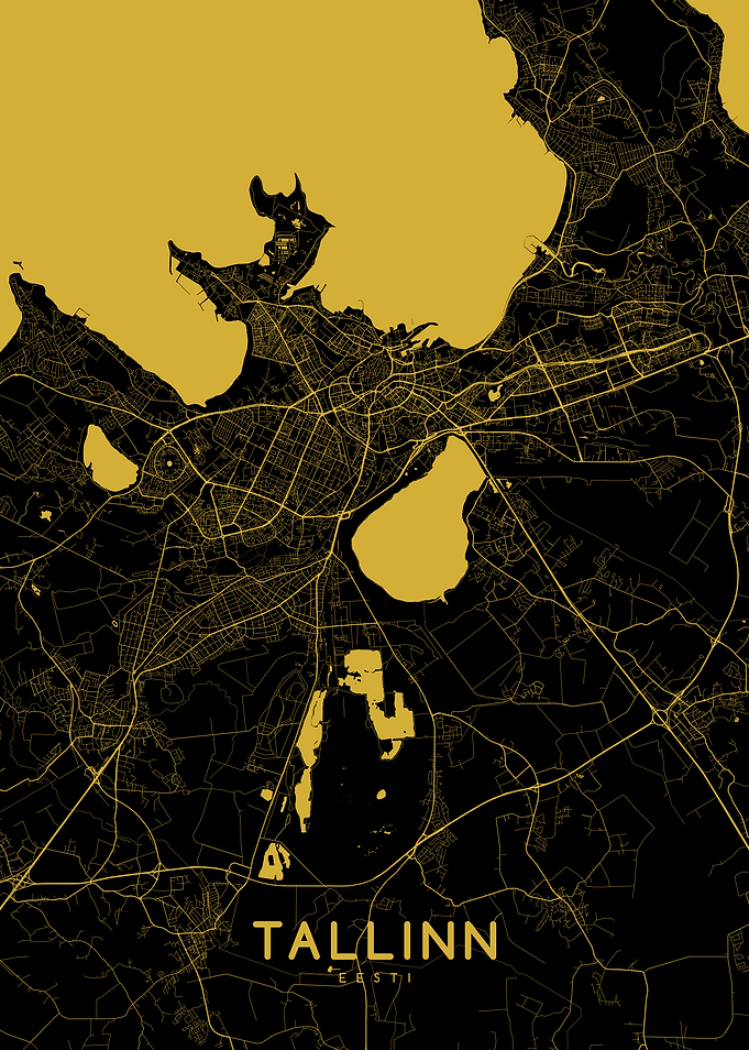 Tallinn map gold