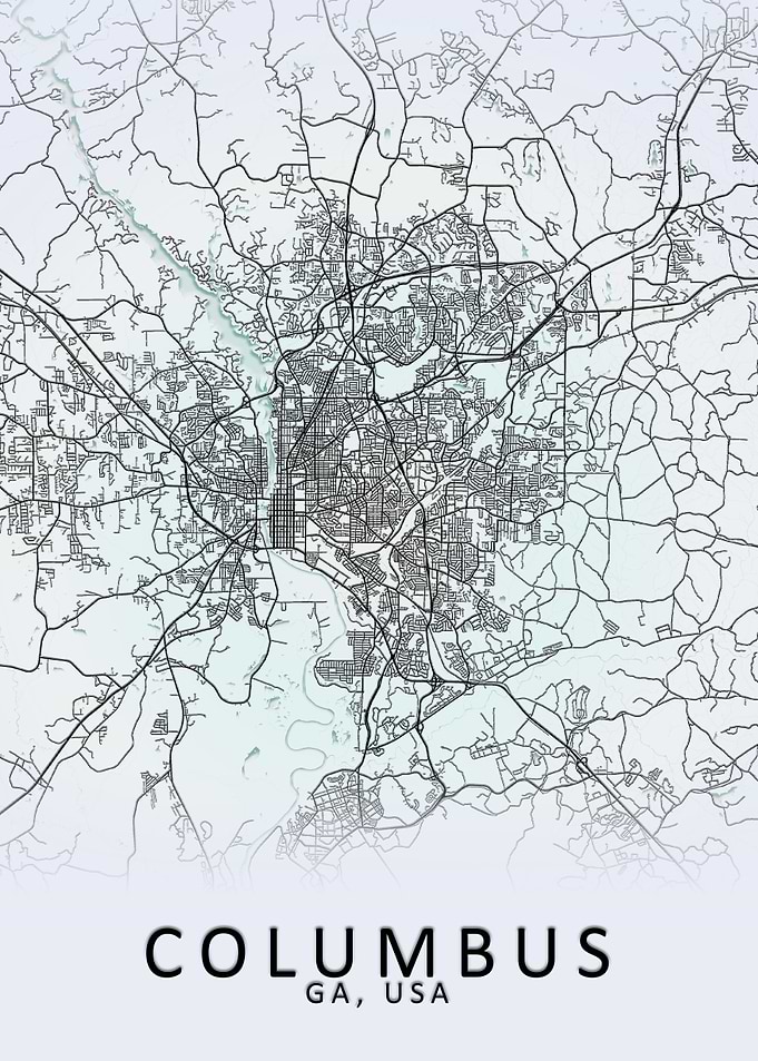 Columbus GA USA City Map