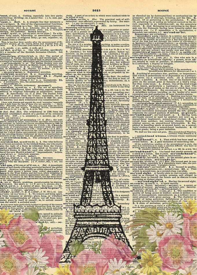 Eiffel Tower and Flowers