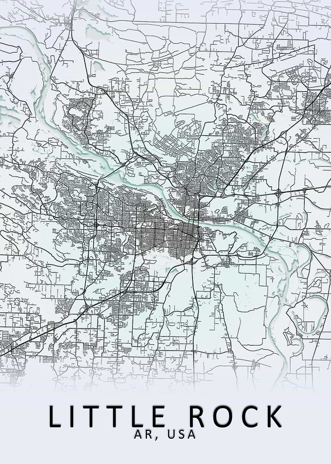 Little Rock USA City Map
