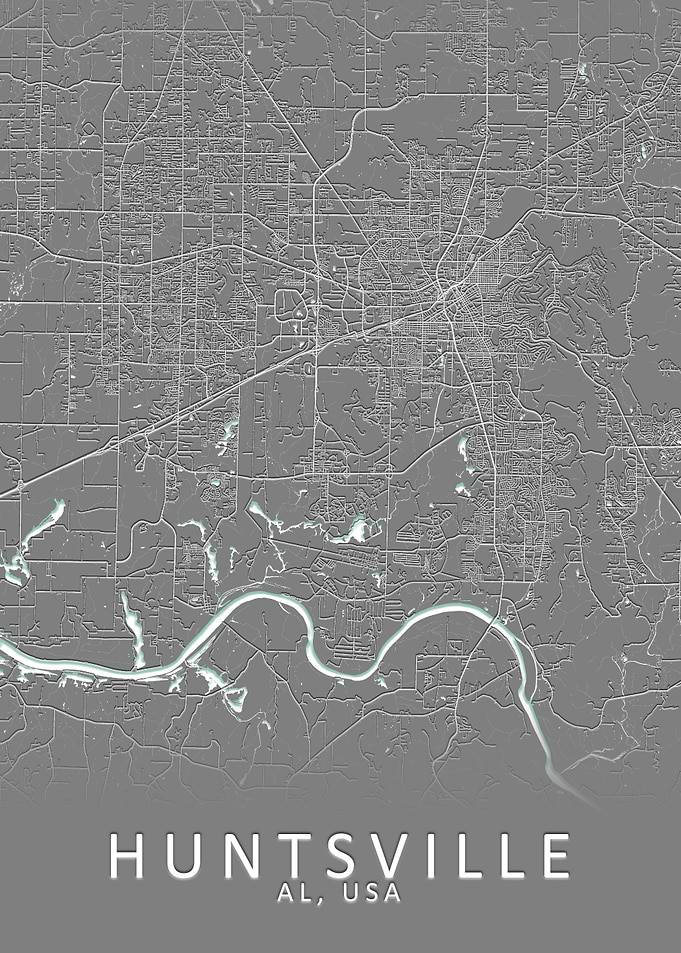 Huntsville AL USA City Map