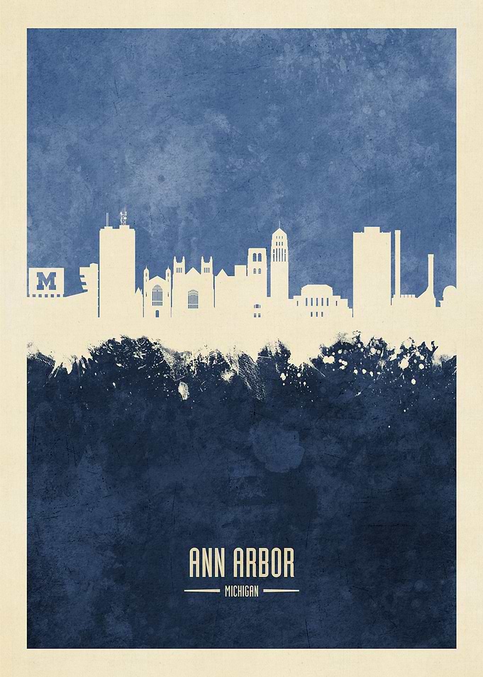 Ann Arbor Michigan Skyline