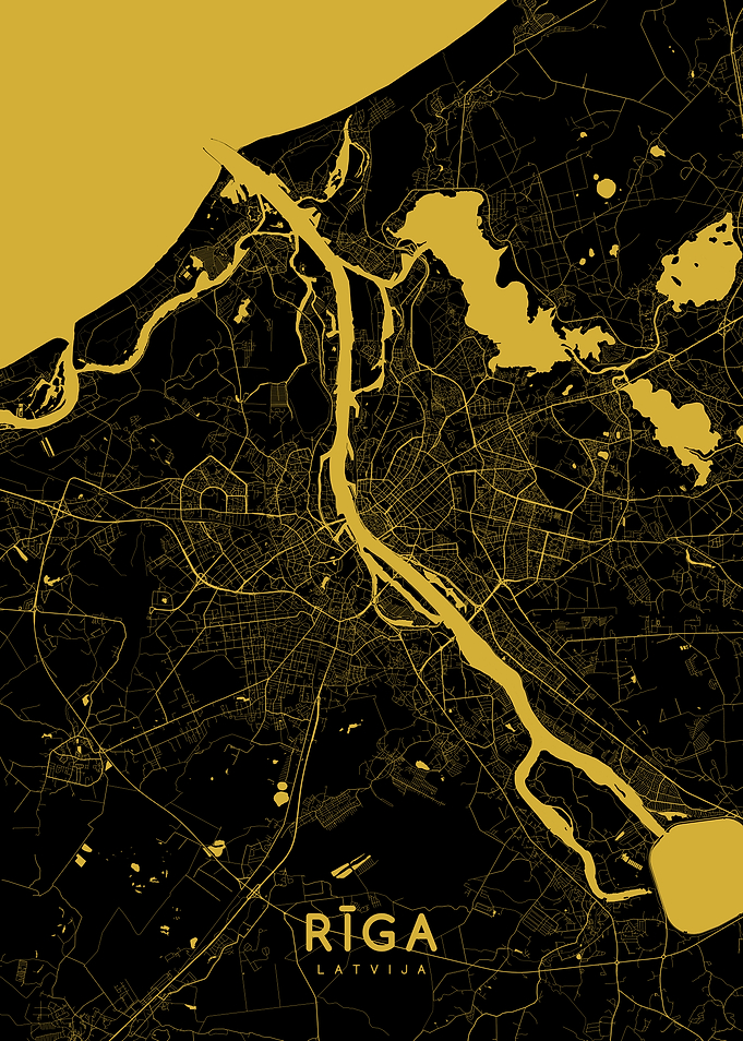 Riga map gold