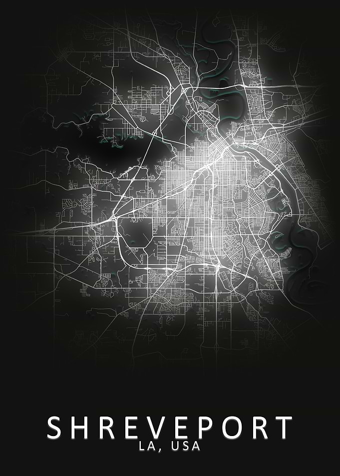 Shreveport LA USA City Map