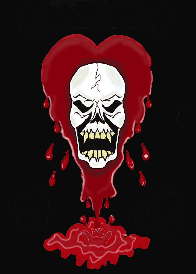 Bleeding Heart Skull