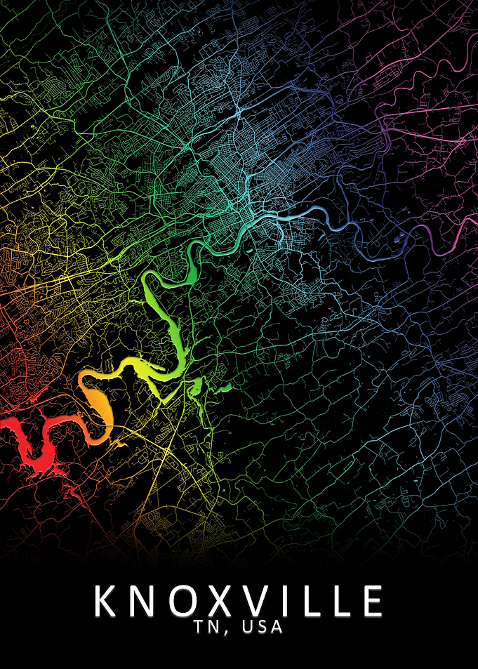 Knoxville TN USA City Map