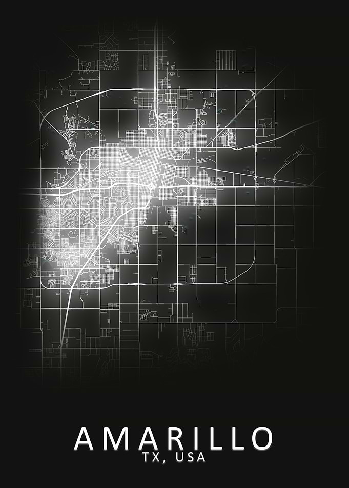 Amarillo TX USA City Map