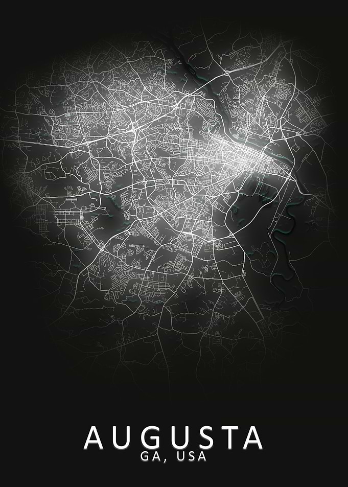 Augusta GA USA City Map