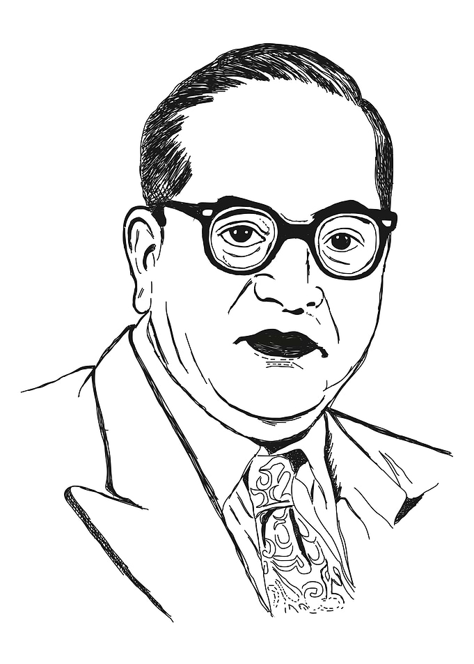 Dr B R Ambedkar Portrait