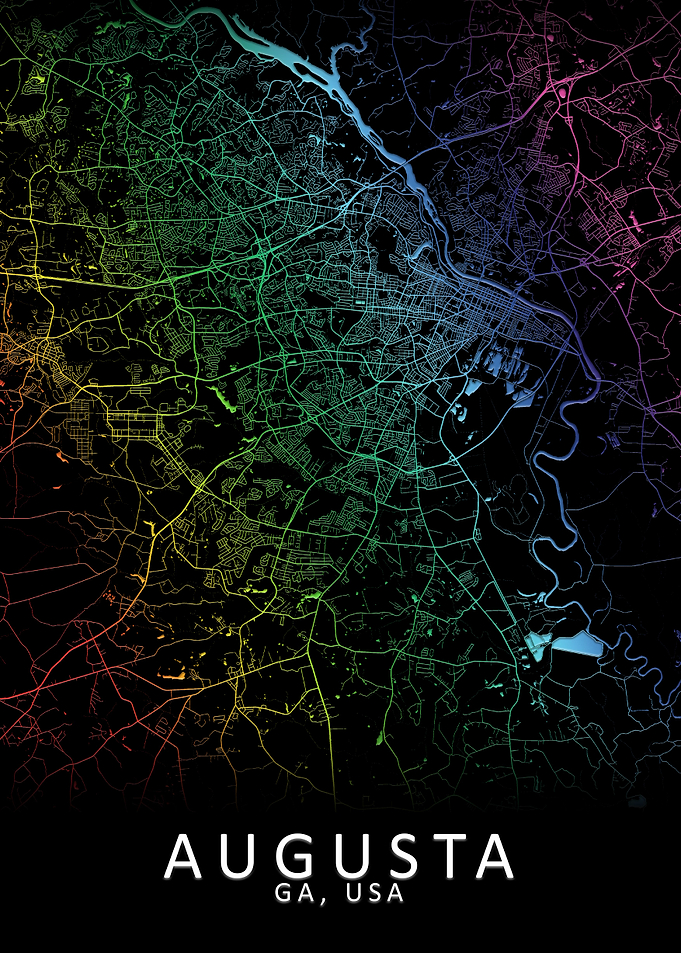 Augusta GA USA City Map