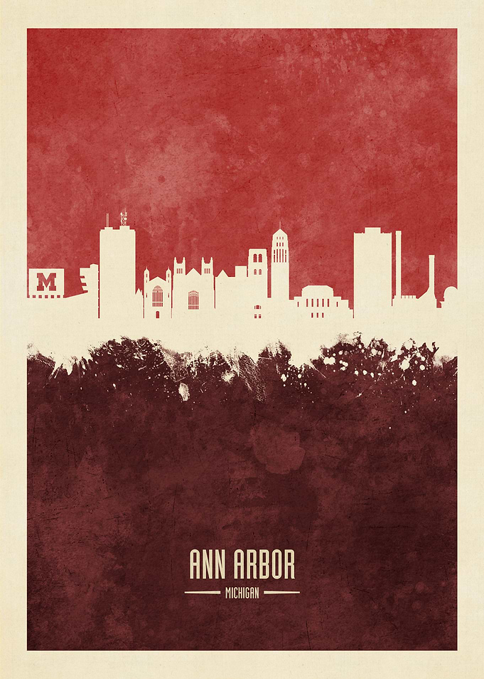 Ann Arbor Michigan Skyline