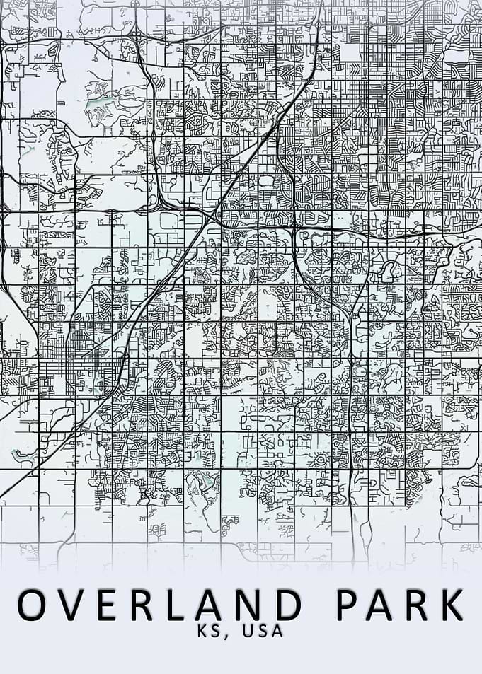 Overland Park USA City Map