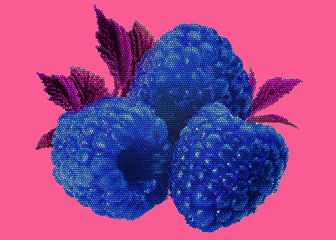 Blue raspberries