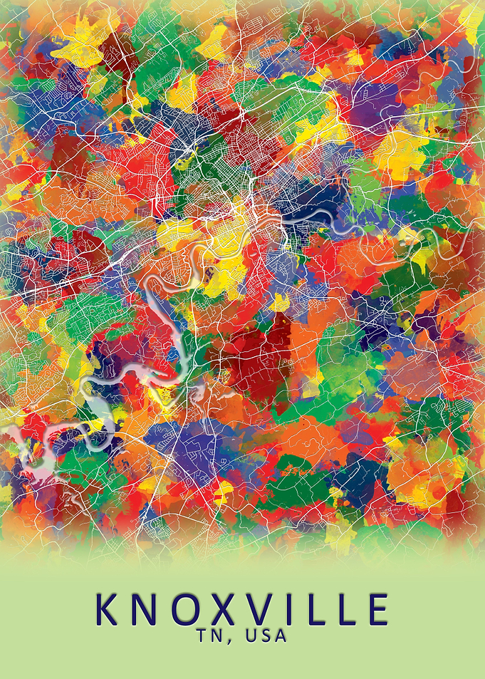 Knoxville TN USA City Map